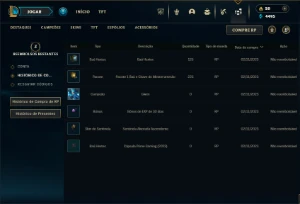 Unranked com 31 Champs e 5 Skins + 2 Fragmentos - League of Legends LOL