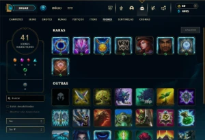 Unranked com 31 Champs e 5 Skins + 2 Fragmentos - League of Legends LOL
