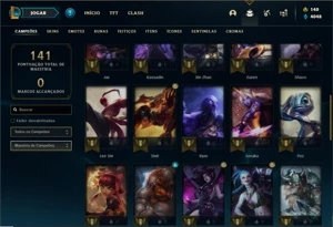 Conta Unranked com 41 Champs e 15 Skins + 1 Fragmento - League of Legends LOL