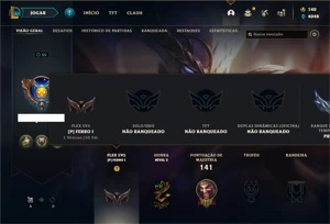 Conta Unranked com 41 Champs e 15 Skins + 1 Fragmento - League of Legends LOL