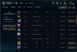 Conta ouro 1 com 23 Champs e 5 Skins - League of Legends LOL