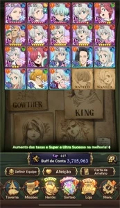 Conta Nanatsu Grand Cross com Todas as Colab´s !!! - Outros