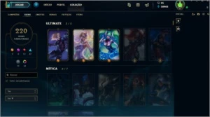 Conta de lol 220 skins e todos os champs - League of Legends