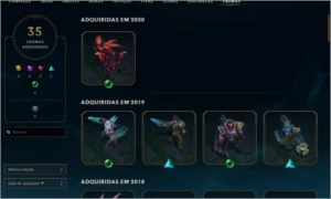 Conta League of Legendes com mais de 600 skins - League of Legends LOL