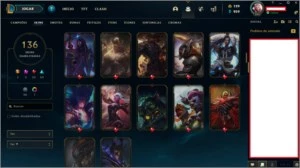Conta Diamante 1 - 136 SKINS, faltando 4 champs (MMR ALTO) - League of Legends LOL