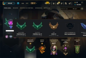 Esmeralda 2 com TODOS os Champs e 343 Skins (JG / MID / ADC) - League of Legends LOL