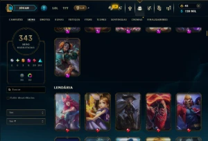 Esmeralda 2 com TODOS os Champs e 343 Skins (JG / MID / ADC) - League of Legends LOL
