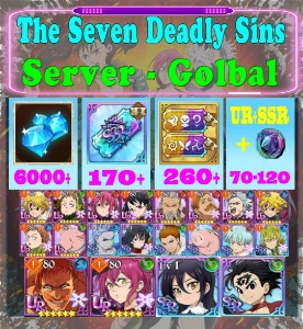 [GLOBAL]6000+ Diamonds Seven Deadly Sins 7DS Reroll Account