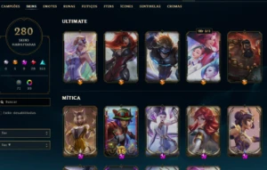 Conta com Lux Prestigio +280 skins - League of Legends LOL