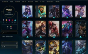 Conta com Lux Prestigio +280 skins - League of Legends LOL