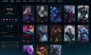 Conta com Lux Prestigio +280 skins - League of Legends LOL