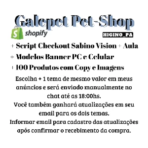 Tema Shopify Galepet - Pet Story + Atualizações e Bônus - Outros