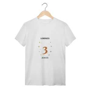 Camiseta de Aniversário Personalizada - Artesanato e Personalizados