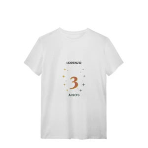 Camiseta de Aniversário Personalizada - Artesanato e Personalizados