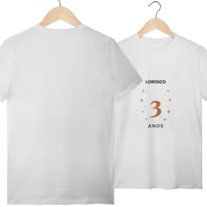 Camiseta de Aniversário Personalizada - Artesanato e Personalizados