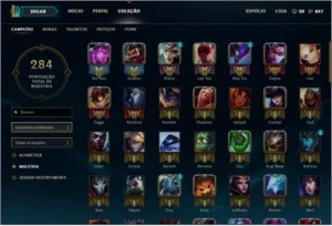 Conta com borda platina e muitas skins! - League of Legends LOL