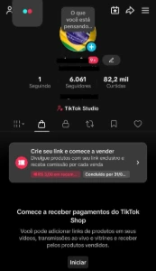 Conta Do Tiktok Com Shop Ativo +6K Seguidores +82K Curtidas - Redes Sociais