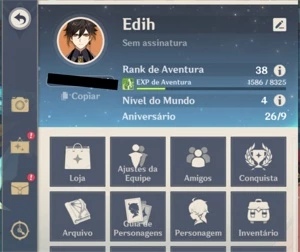 CONTA COM ZHONGLI E ALBEDO - AR38 - GENSHIN IMPACT