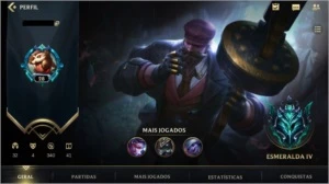 CONTA LOL WILD RIFT ESMERALDA IV - League of Legends: Wild Rift LOL WR