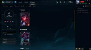 Conta Unranked LVL(30) /4 SKIN/ 3 FRAGMENTO DE SKIN LENDÁRIA - League of Legends LOL