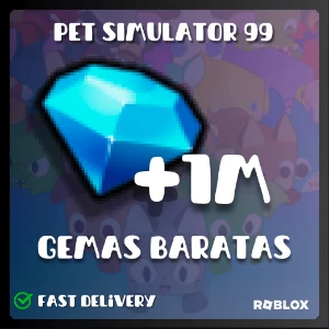 1M Gemas - Gemas Baratas do Pet Simulator 99 (PS99) - Roblox