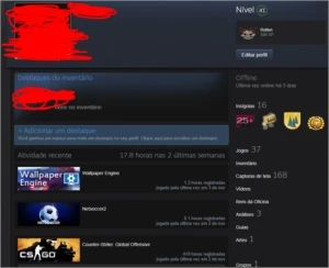 Conta Steam barata com csgo prime, gta 5, rust e 22 reais