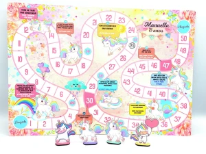 Jogo de Tabuleiro Unicórnio 40 x 28 cm - Artesanato e Personalizados