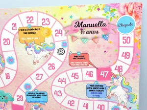 Jogo de Tabuleiro Unicórnio 40 x 28 cm - Artesanato e Personalizados