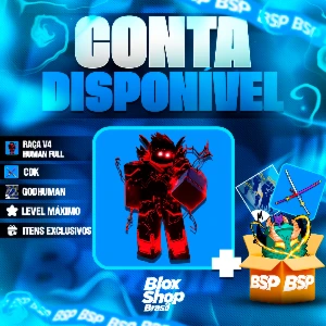 BLOX FRUITS > 👨‍✈RAÇA V4 HUMAN FULL + ⚔️CDK + 👊GODHUMAN - Roblox
