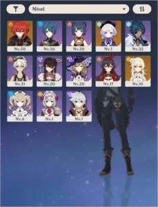 Conta Genshin Impact com diluc + qiqi + falcão