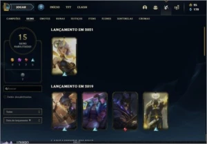 Conta nível 84 com 15 skin - League of Legends LOL
