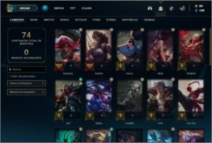 Conta diamante 1 baratinha com 2 skins e 33 champs - League of Legends LOL