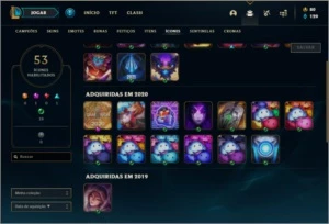 Conta diamante 1 baratinha com 2 skins e 33 champs - League of Legends LOL
