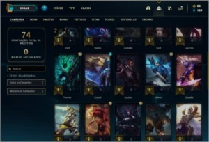 Conta diamante 1 baratinha com 2 skins e 33 champs - League of Legends LOL