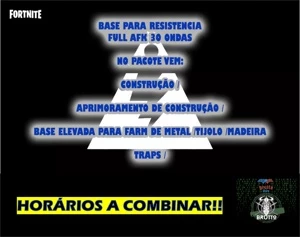 Construção de Base AFK - Floresta Pétrea (30 ondas) - Fortnite