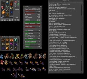 EK 249 Unitera+Itens+Grana+Chars Treinados+27 Dias Voucher. - Tibia