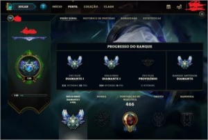 CONTA LOL DIAMANTE 1 SOLOQ + FLEX. - League of Legends