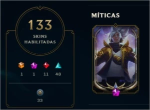 Conta League of Legends 133 Skins(Yasuo Edição de Prestígio) LOL