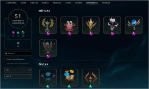 Conta League of Legends com 691 Skins LOL