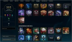 Conta League of Legends com 691 Skins LOL
