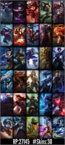 Ouro 4, 101 campeões e 30 skins - League of Legends LOL