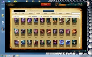 Ouro 4, 101 campeões e 30 skins - League of Legends LOL