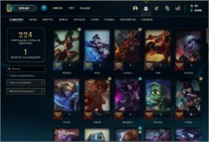 Conta platina 2 MAIN JG / ADC com 51 skins e 78 champs - League of Legends LOL