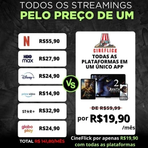 Todos Os Streamings Pelo Preço De 1 - Assinaturas e Premium