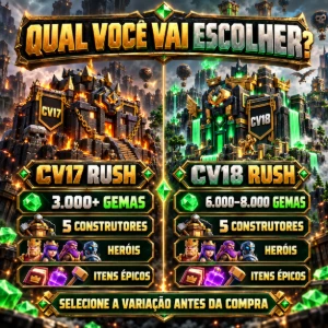 [GLOBAL] Clash of Clans CV17 / CV18 | RUSH 3.000-8.000 GEMAS