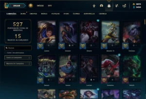Conta Unranked com TODOS os champs e 126 Skins + 1800 RP - League of Legends LOL