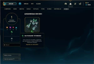 Conta ouro 2 com 42 Champs e 10 Skins + 2 Fragmentos - League of Legends LOL