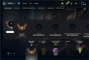 Conta ouro 2 com 42 Champs e 10 Skins + 2 Fragmentos - League of Legends LOL