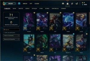 Conta ouro 2 com 42 Champs e 10 Skins + 2 Fragmentos - League of Legends LOL