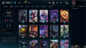 Conta LOL com 280 Skins 8 Skins míticas - League of Legends
